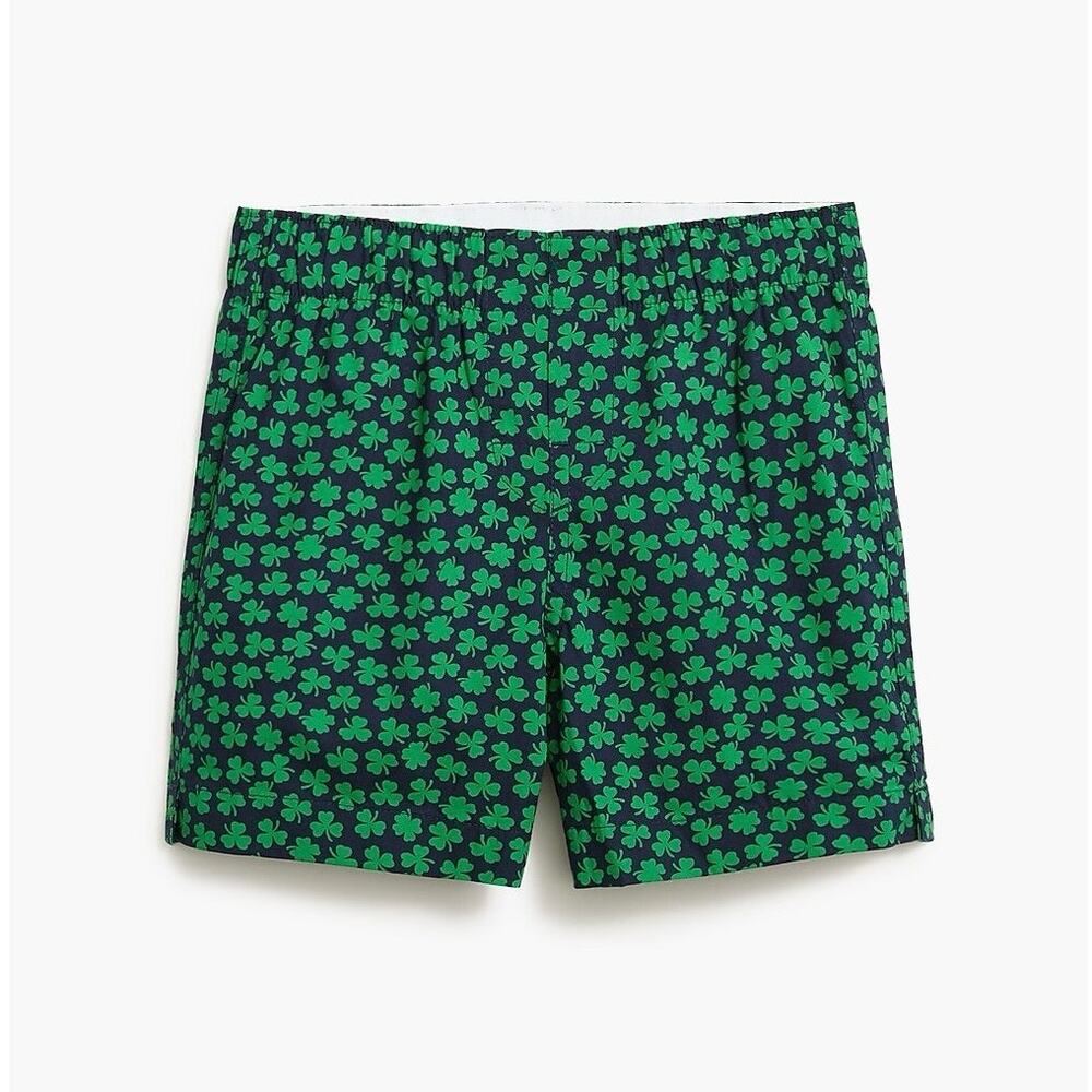 NWT J.Crew Crewcuts Boys' Clover Boxers Navy Green Bright Clover Size XL 12-14